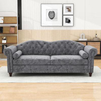 House of Hampton Zepher Upholstered 3 Seat Chesterfield Sofa with Tufted