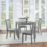 Wildon Home® Wooden Dining Rectangular Table with set for 4 chair