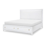 Legacy Classic Furniture Summerland White Upholstered Storage Bed