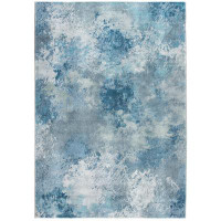 17 Stories Blue White Abstract Sky Area Rug