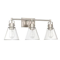 Rosecliff Heights Phillipsburg 3 - Light Dimmable Brushed Nickel Vanity Light
