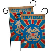 Breeze Decor Coast Guard - Impressions Decorative 2-Sided Polyester 19 x 13 in. Garden flag