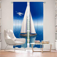East Urban Home Lined Window Curtains 2-Panel Set For Window From East Urban Home By Mark Watts - Sail