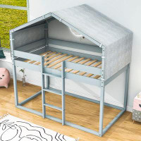 Harper Orchard Apopka Twin over Twin Bunk Bed with Tent by Harper Orchard