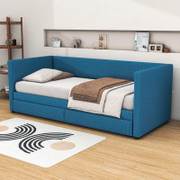 Latitude Run® Twin Size 2 Drawers Upholstered Daybed