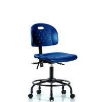 Inbox Zero Newport Industrial Polyurethane Chair With Round Tube Base - Desk Height With Seat Tilt 32