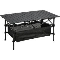 Arlmont & Co. Camping Table That Fold Up Lightweight, Aluminum Folding Table Roll Up Table With Easy Carrying Bag For In