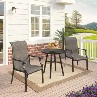 Lark Manor 2-seat Patio Dining Set With Textile Padded Chairs