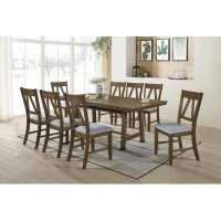 Wildon Home® Homey Solid Wood Dining Set Rectangular Table and 8-Chairs