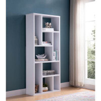 Latitude Run® Modern Contemporary Home Office Utility Bookcase Bookshelf Display Case Dark Taupe Finish