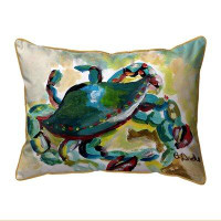 Highland Dunes Colourful Crab 20X24 Extra Large Zippered Indoor/Outdoor Pillow