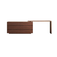 Hokku Designs 55.12"Brown Solid Wood Vanity and 6Drawers Cabinet