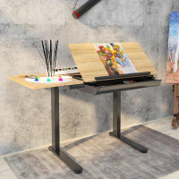 FlexiSpot Electric Height Adjustable Drafting Draft Desk Drawing Table Desk Tiltable Tabletop