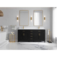 Mercer41 Gurevich Sink Bathroom 72" Double Bathroom Vanity Set