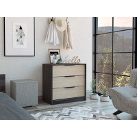 Ebern Designs 3 Drawers Dresser, Superior Top 27.04" H x 27.55" W x 27.5" D