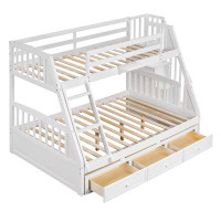 Harriet Bee Twin-Over-Full Bunk Bed With Drawers