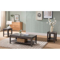Red Barrel Studio Harcourt Reclaimed Wood Look 3 Piece Coffee Table Set