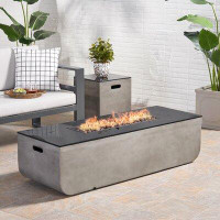 Wade Logan Amorae Outdoor with Tank Holder Concrete Propane Fire Pit