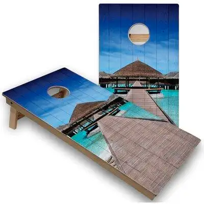 Skip's Garage Tropical Paradise Regulation 2x4 Cornhole Board Set