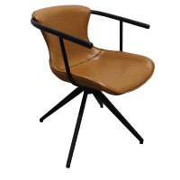17 Stories Upgrade Your Dining Space With A Stylish And Multifunctional Faux Leather And Metal Dining Chair