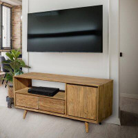 Chic Teak Solid Wood TV Stand for TVs up to 65"