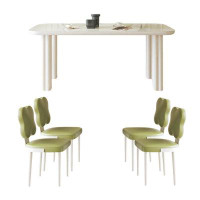 GOGOFAUC Rectangular simple white dining table