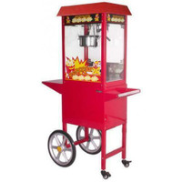 NEW COMMERCIAL GRADE DELUXE LARGE SIZED POPCORN CART 8 OZ 110V POP6A