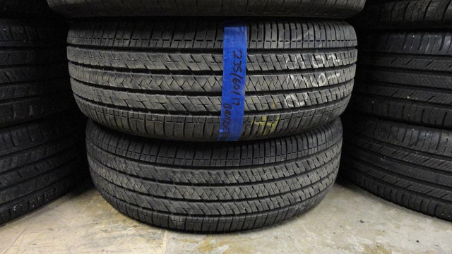 235 60 17 2 Bridgestone Used A/S Tires With 95% Tread Left in Tires & Rims in Barrie
