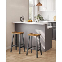17 Stories Bar Stools Set Of 2, Counter Height Stools, Bar Chairs With Footrest, 29.1 Inches Tall Kitchen Breakfast Stoo