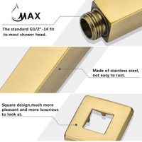 Ceiling Shower Head Arm 6 Brushed Gold Finish