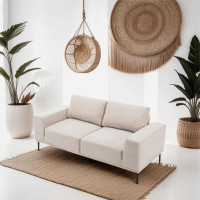 Wrought Studio 74.8"W Linen Upholstered Sofa