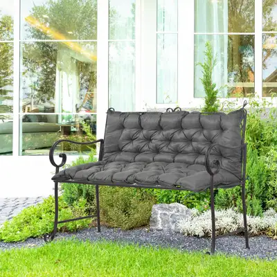 Patio Bench Cushion 59.1" x 39.4" x 3.9" Dark Grey