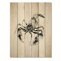 Rosecliff Heights Asian Art Crayfish Sumi On Wood Print