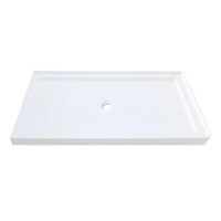 PRICE REDUCED!!  60x32x4 Acrylic Single Threshold Base With Flat Surface ABCS3260 ( Left, Right or Center Available )