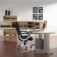 Latitude Run® Office Chair High Back Computer Desk Chair, PU Leather Adjustable Height Modern Executive Swivel Task Chai