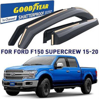 Goodyear Shatterproof in-Channel Window Deflectors for Ford F150 2015-2020 Super