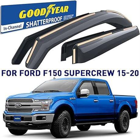 Goodyear Shatterproof in-Channel Window Deflectors for Ford F150 2015-2020 Super in Other in Ontario