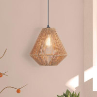 Rosecliff Heights 1 - Light Single Geometric Pendant With Rope Accents