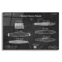 17 Stories 17 Storeys ''Cigar Blueprint Patent Chalkboard,'' Acrylic Glass Wall Art