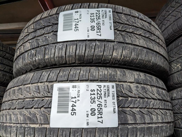 P225/65R17  225/65/17  GENERAL ALTIMAX RT43 ( all season summer tires ) TAG # 17445 in Tires & Rims in Ottawa