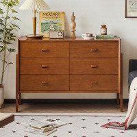 LORENZO Solid Wood 6 - Drawer Accent Chest