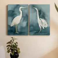 Beachcrest Home Simple Egret III Premium Gallery Wrapped Canvas - Ready To Hang