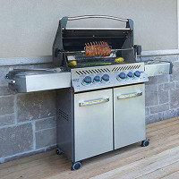 Napoleon Napoleon Prestige 500 Propane Gas Grill With Infrared Side/rear Burners With Grill Cover