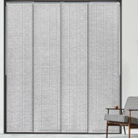 Symple Stuff Deluxe Adjustable Sliding Panel Track 45.8"- 86" W X 96" H Blackout Airo Vertical Blind