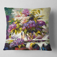 Made in Canada - East Urban Home Floral Lilac Bouquet Pillow