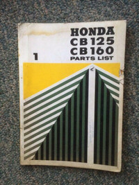 1964 Honda CB 125 CB 160 Parts List
