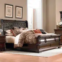 Astoria Grand Kate King Low Profile Sleigh Bed