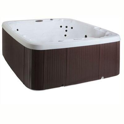 Lifesmart Spas Lifesmart Spas LS450DX 110 Volt 7-Person 22-Jet Square Plug and Play Hot Tub with Ozonator in Hot Tubs & Pools