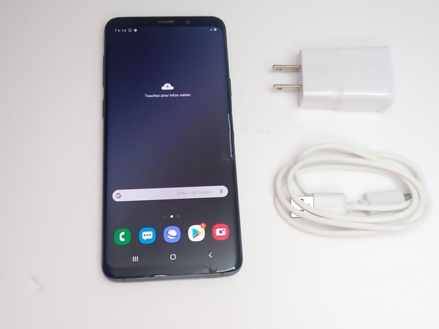 100% WORKING SAMSUNG GALAXY S9+ PLUS SM-G965W VITRE CRAQUER AVANT ET ARRIERE UNLOCKED FIDO ROGERS TELUS BELL KOODO in Cell Phones in City of Montréal