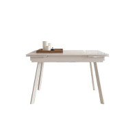 George Oliver Creamy Nordic rock slab expansion folding table